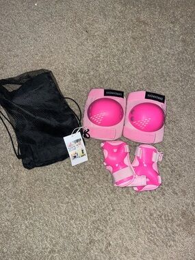 Kids Pink Protective Knee and Elbow Pad Set